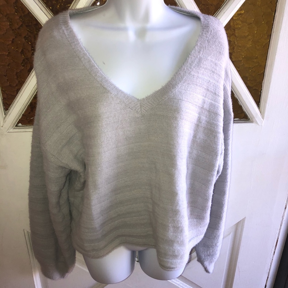 Heather gray lightweight sweater